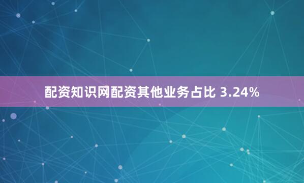 配资知识网配资其他业务占比 3.24%
