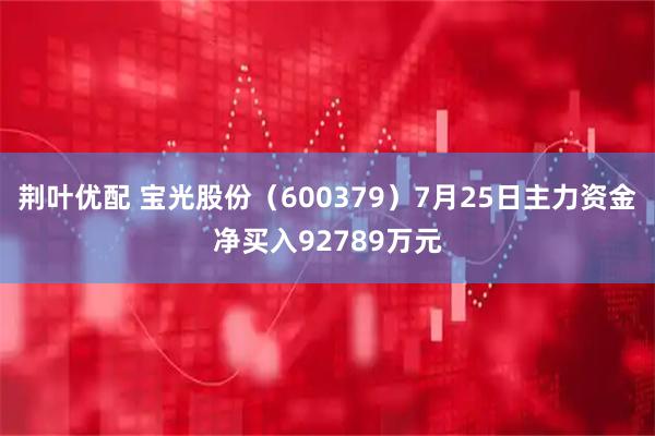 荆叶优配 宝光股份（600379）7月25日主力资金净买入92789万元